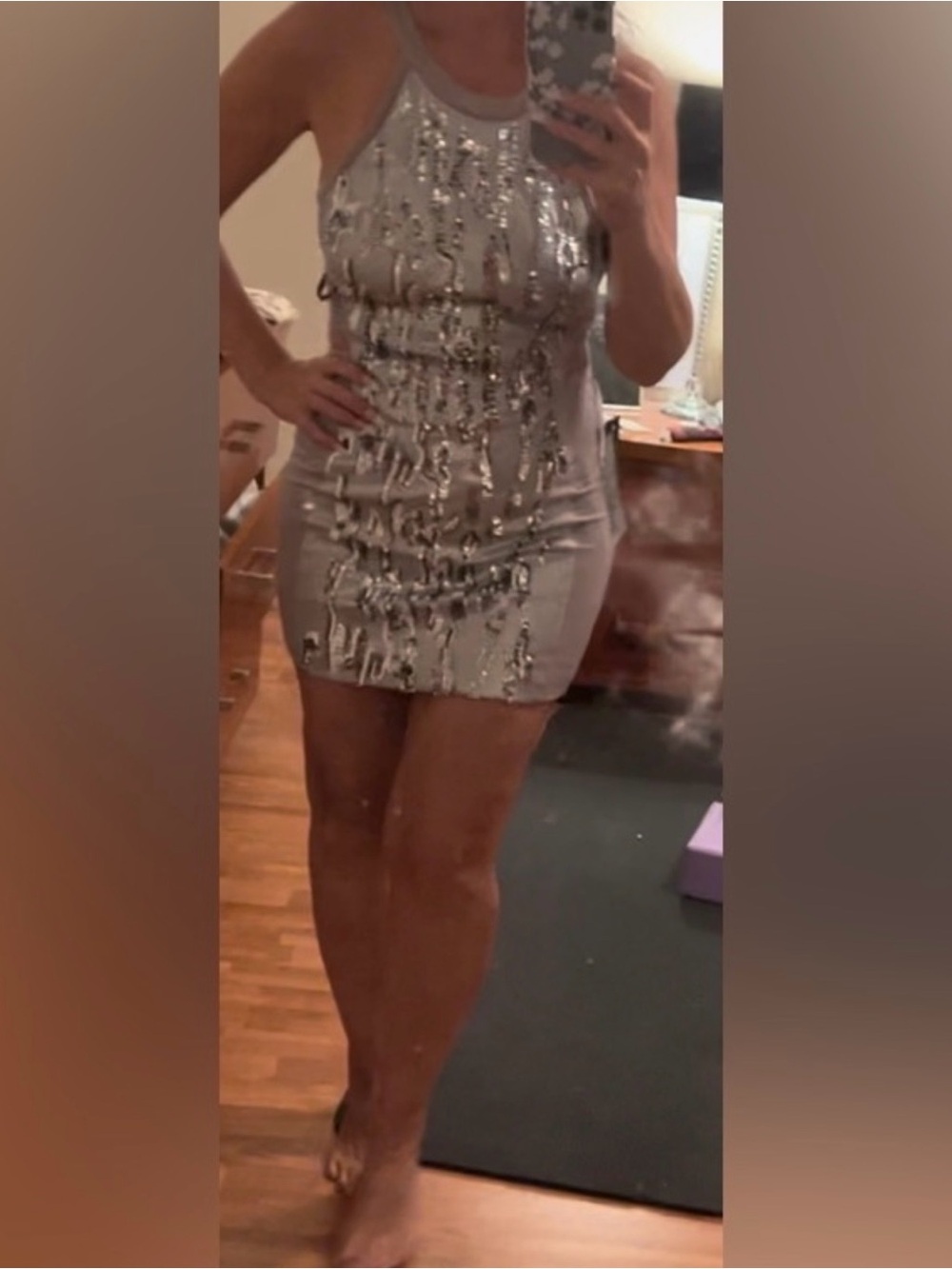 Bebe Sequin Dress - Size Medium